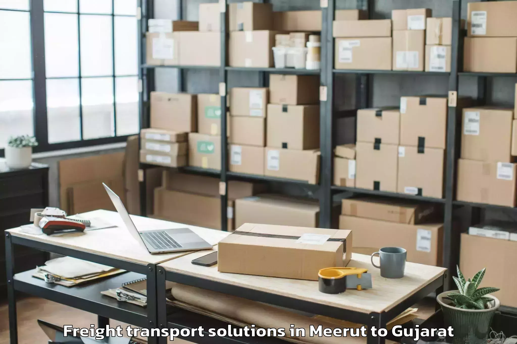 Easy Meerut to Hansot Freight Transport Solutions Booking